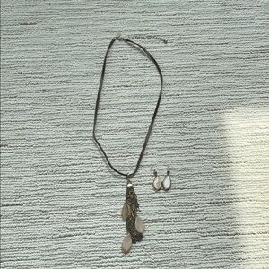 Pendant Necklace and Earrings